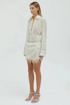 Store CHRISTOPHER ESBER CRINKLE CHASM SHIRT Cream