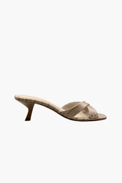 Fashion BARE BASE CROC SANDAL Smoke