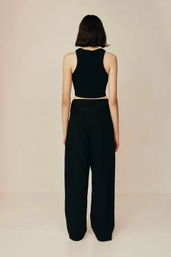 Shop ESSE CROP TANK TOP Black