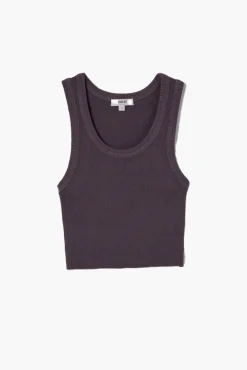 Outlet AGOLDE CROPPED POPPY TANK Raven