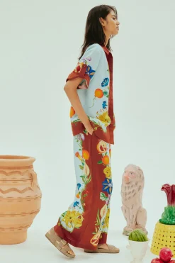 Hot ALÉMAIS DAHLIA FLORAL LINEN PANT