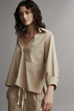 New TWP DAY AFTER COTTON SHIRT Sandstone