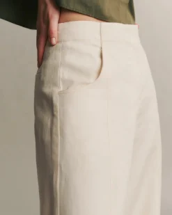 Hot TWP DEMIE PANT IN LINEN COTTON FrenchButter