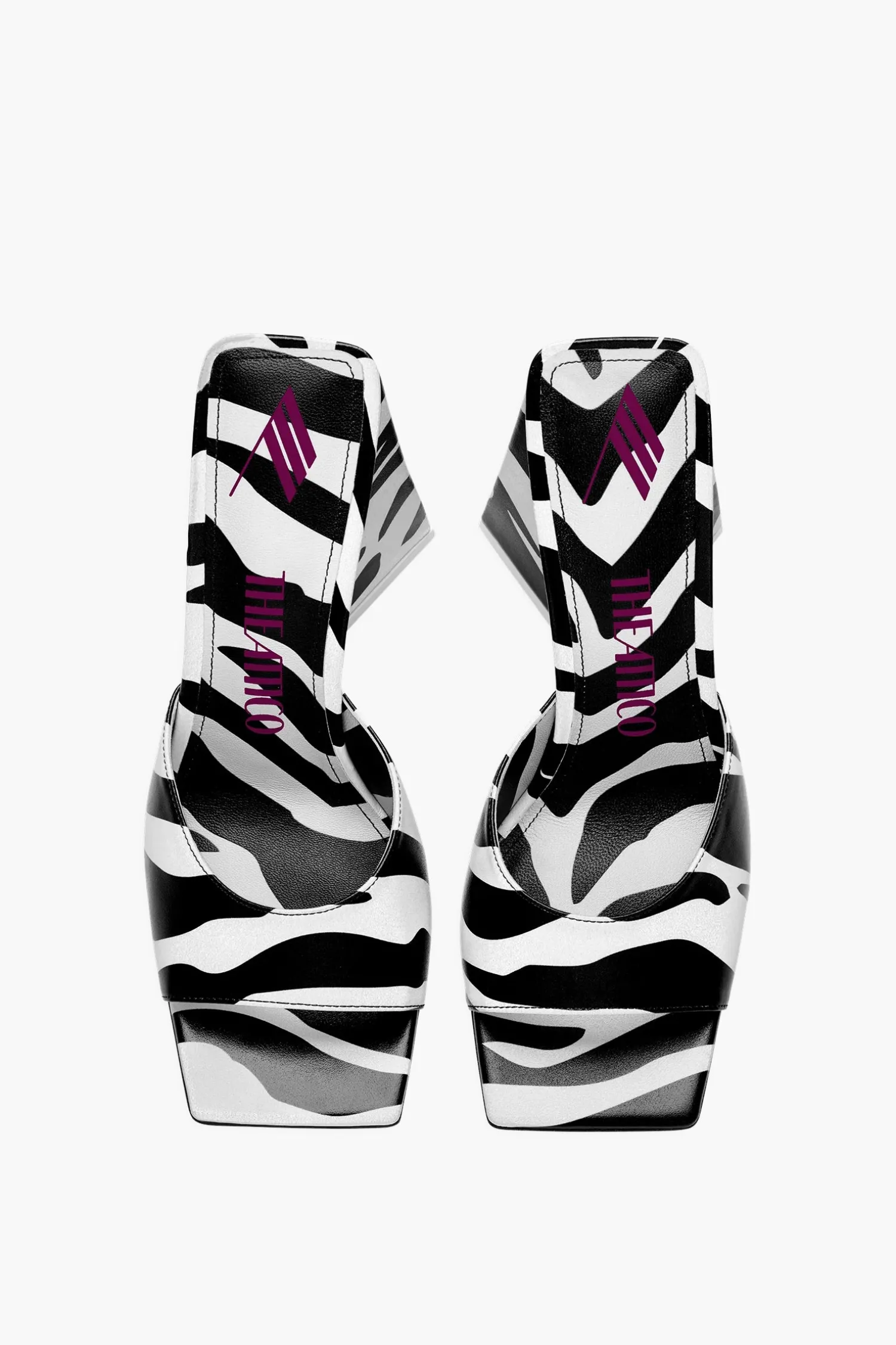 Store THE ATTICO DEVON MULE WhiteandBlackZebraprint