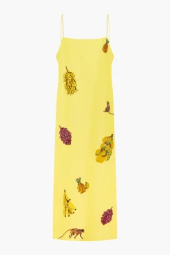Store ALÉMAIS DIAMOND DANCER MIDI DRESS Yellow