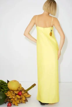 Store ALÉMAIS DIAMOND DANCER MIDI DRESS Yellow