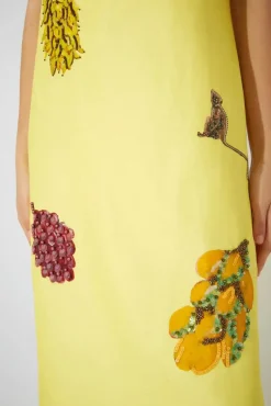 Store ALÉMAIS DIAMOND DANCER MIDI DRESS Yellow