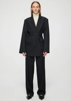 New RÓHE DOUBLE BREASTED PINSTRIPE BLAZER