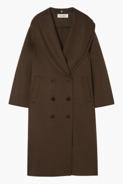 Outlet RÓHE DOUBLE-FACED WOOL SCARF COAT
