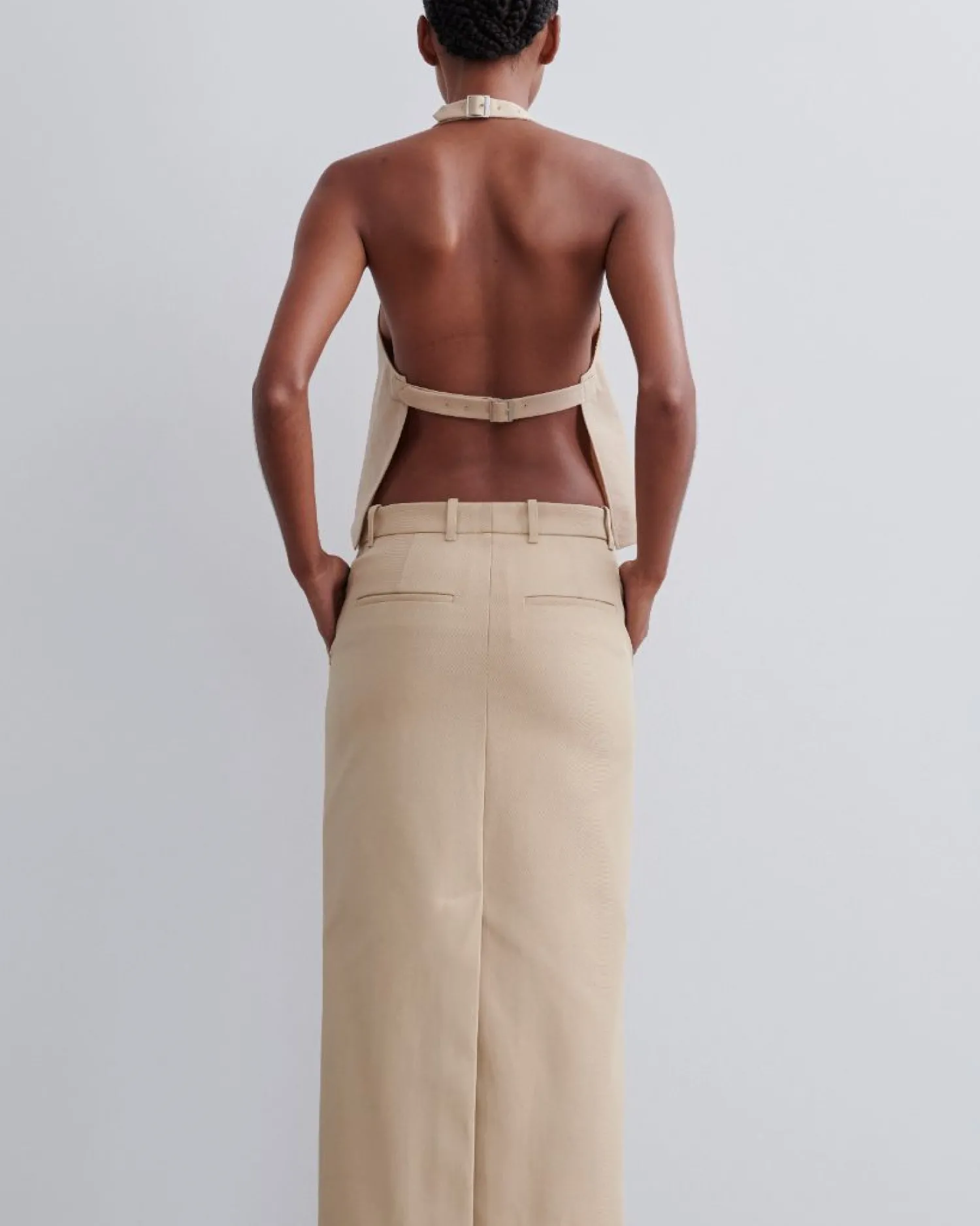 Flash Sale WARDROBE.NYC DRILL COLUMN SKIRT Khaki