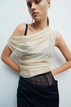 Outlet SIR DUNYA DRAPED SKIRT Black