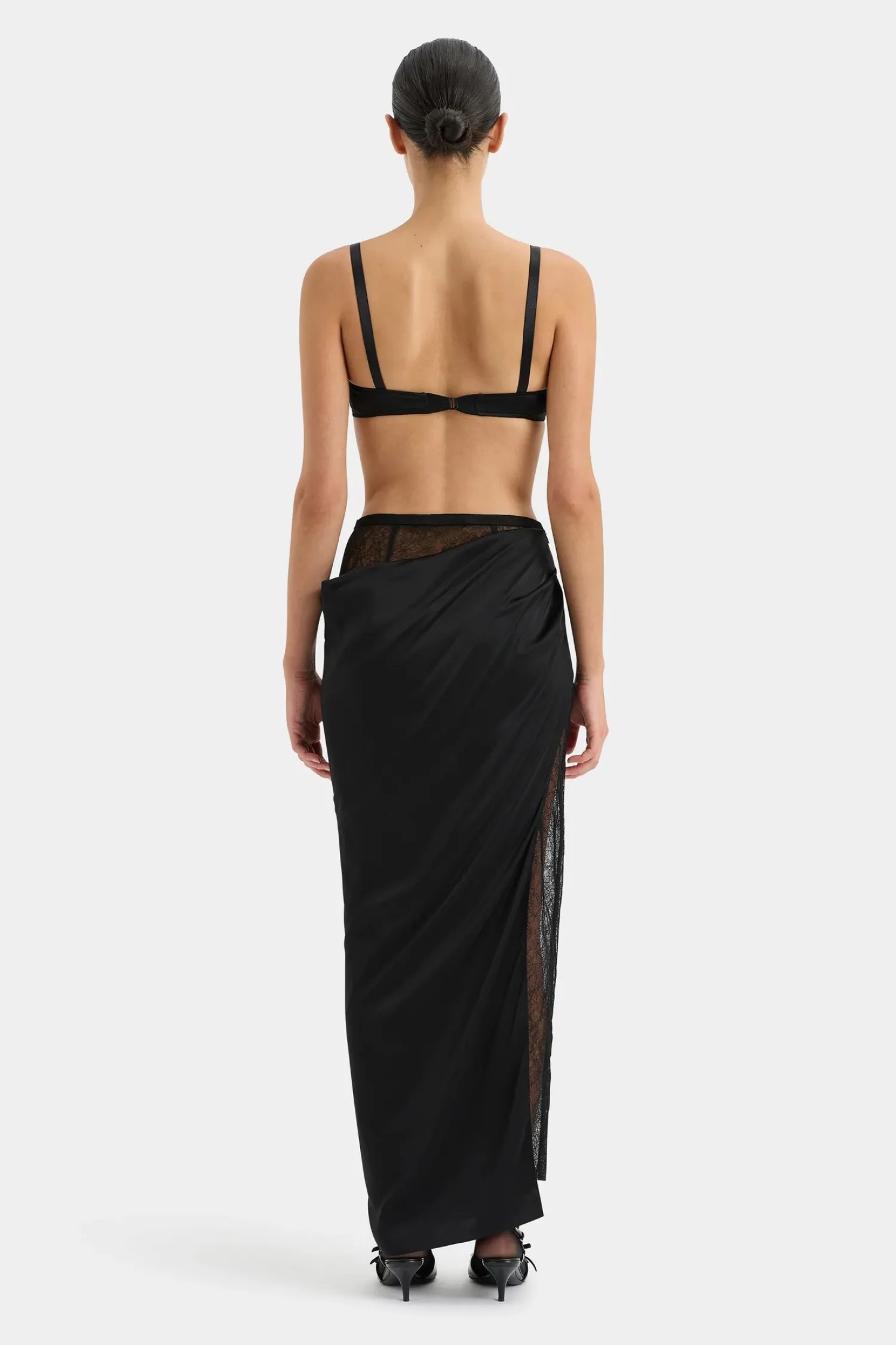 Outlet SIR DUNYA DRAPED SKIRT Black