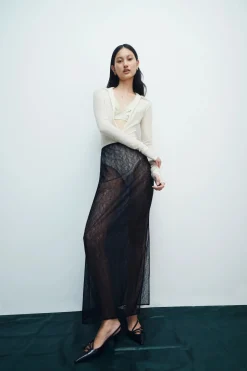 Outlet SIR DUNYA DRAPED SKIRT Black