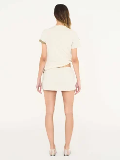Cheap CHRISTOPHER ESBER EMBLA BEADED CRUSHED MICRO SKIRT PuttyMulti
