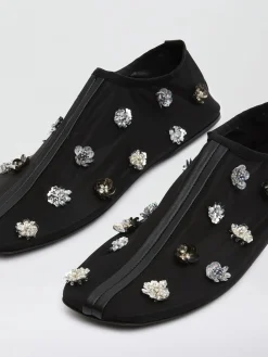 Best CHRISTOPHER ESBER EMBLA BEADED MESH FLAT BlackMulti