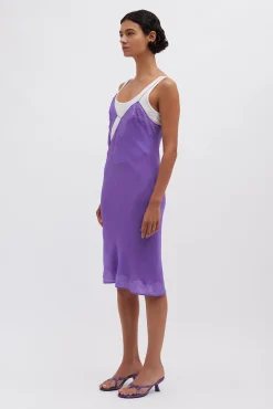 Best Sale CHRISTOPHER ESBER ENCASED LACE CAMI/ TANK DRESS Grape/White
