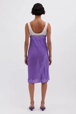 Best Sale CHRISTOPHER ESBER ENCASED LACE CAMI/ TANK DRESS Grape/White