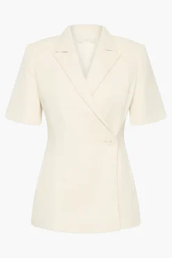 Cheap FAITHFULL THE BRAND ENNA SHORT SLEEVE BLAZER Beige
