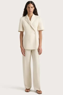 Cheap FAITHFULL THE BRAND ENNA SHORT SLEEVE BLAZER Beige
