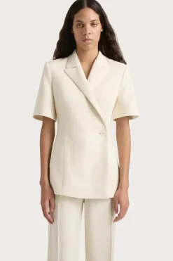 Cheap FAITHFULL THE BRAND ENNA SHORT SLEEVE BLAZER Beige