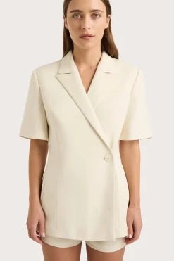 Cheap FAITHFULL THE BRAND ENNA SHORT SLEEVE BLAZER Beige