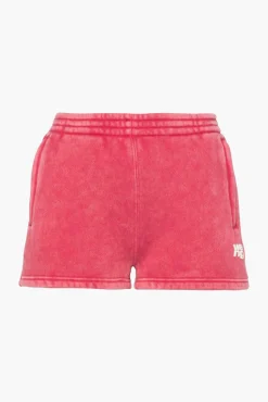 Best ALEXANDERWANG.T ESSENTIAL TERRY SWEATSHORT WITH PUFF PAINT LOGO SoftCherry