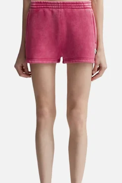 Best ALEXANDERWANG.T ESSENTIAL TERRY SWEATSHORT WITH PUFF PAINT LOGO SoftCherry
