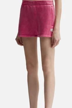 Best ALEXANDERWANG.T ESSENTIAL TERRY SWEATSHORT WITH PUFF PAINT LOGO SoftCherry