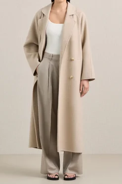 New A.EMERY EVANS COAT AlmondMelange