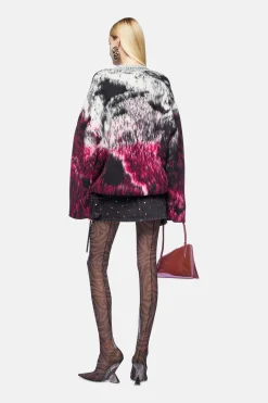 New THE ATTICO FAY BLACK MINI SKIRT BlackHotfixedStud