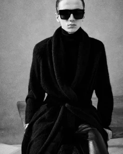 Clearance SAINT LAURENT FLAT-TOP THICK SQUARE SUNGLASSES Black