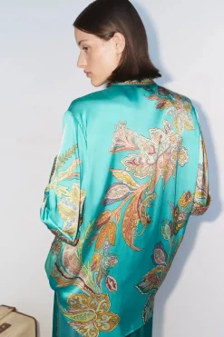 Shop ALÉMAIS FRANCA SHIRT Blue