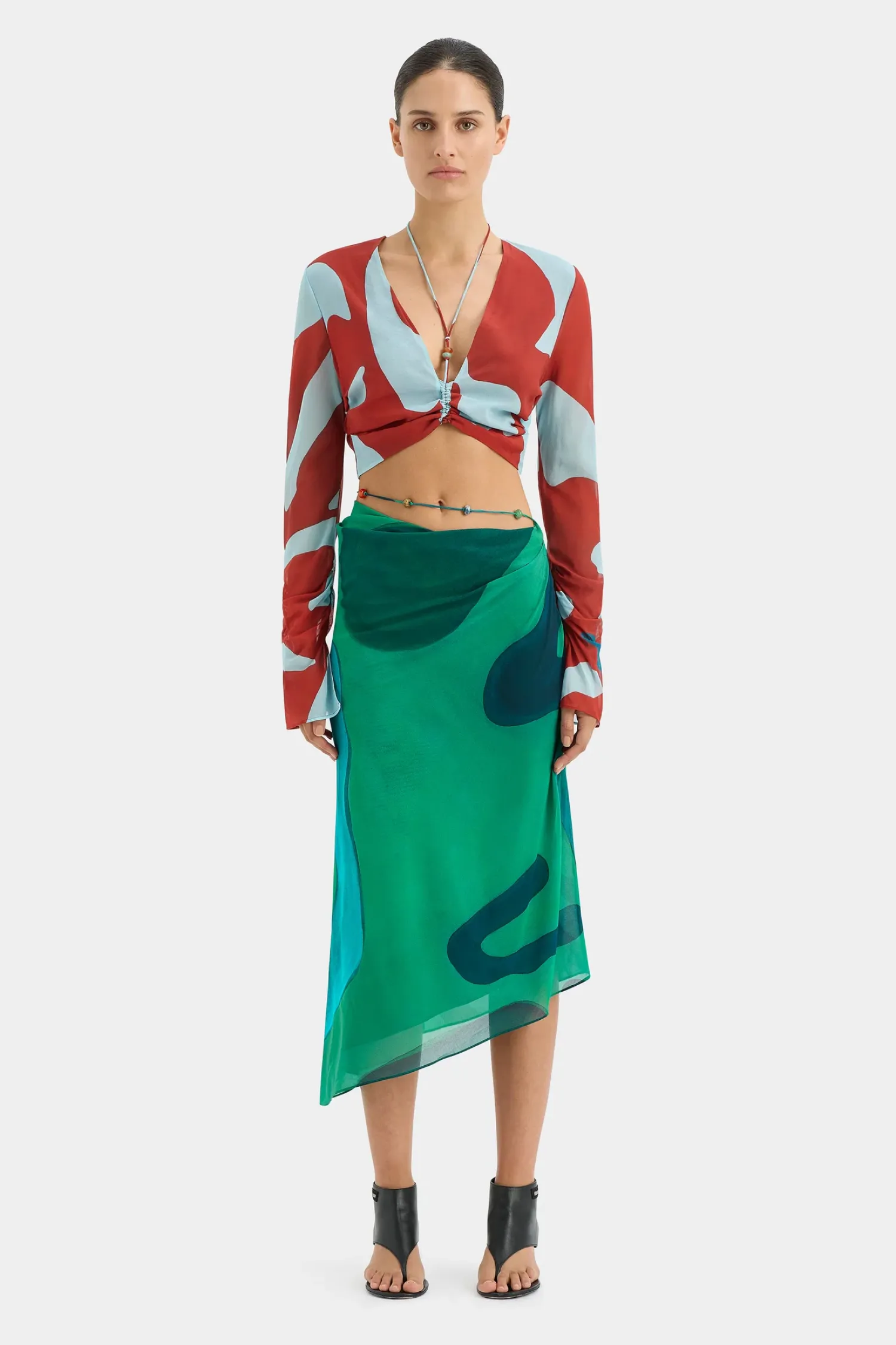 Shop SIR FRANKIE GATHERED SLEEVE TOP RubyReflection