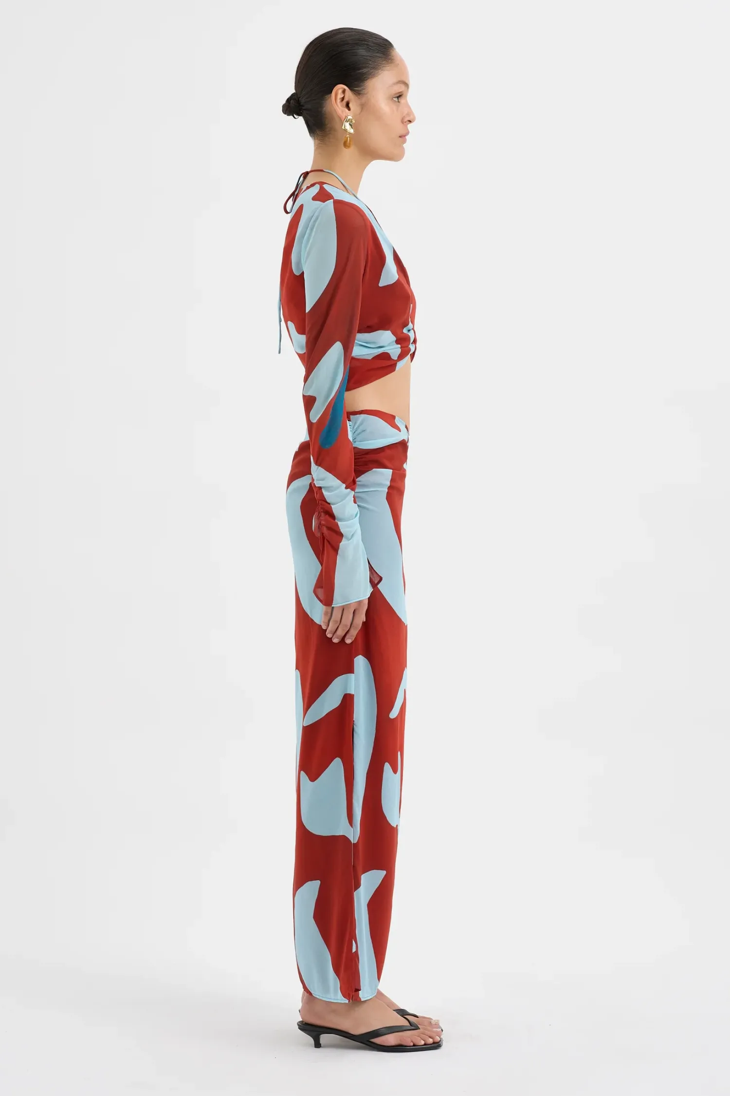 Shop SIR FRANKIE GATHERED SLEEVE TOP RubyReflection