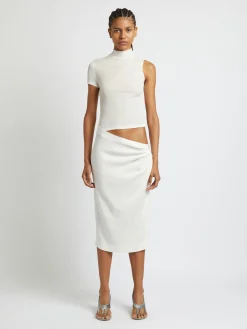 Shop CHRISTOPHER ESBER FUSION TEE DRESS White