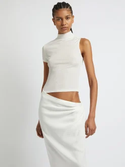 Shop CHRISTOPHER ESBER FUSION TEE DRESS White