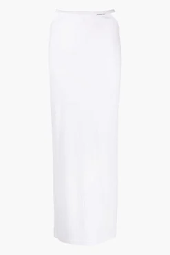 Cheap ALEXANDERWANG.T G STRING FLOOR LENGTH SKIRT W/ SKINNY WOVEN LABEL White