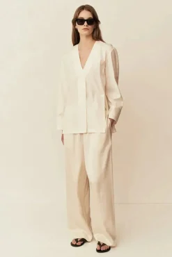 Online ESSE GATHERED PANTS Champagne