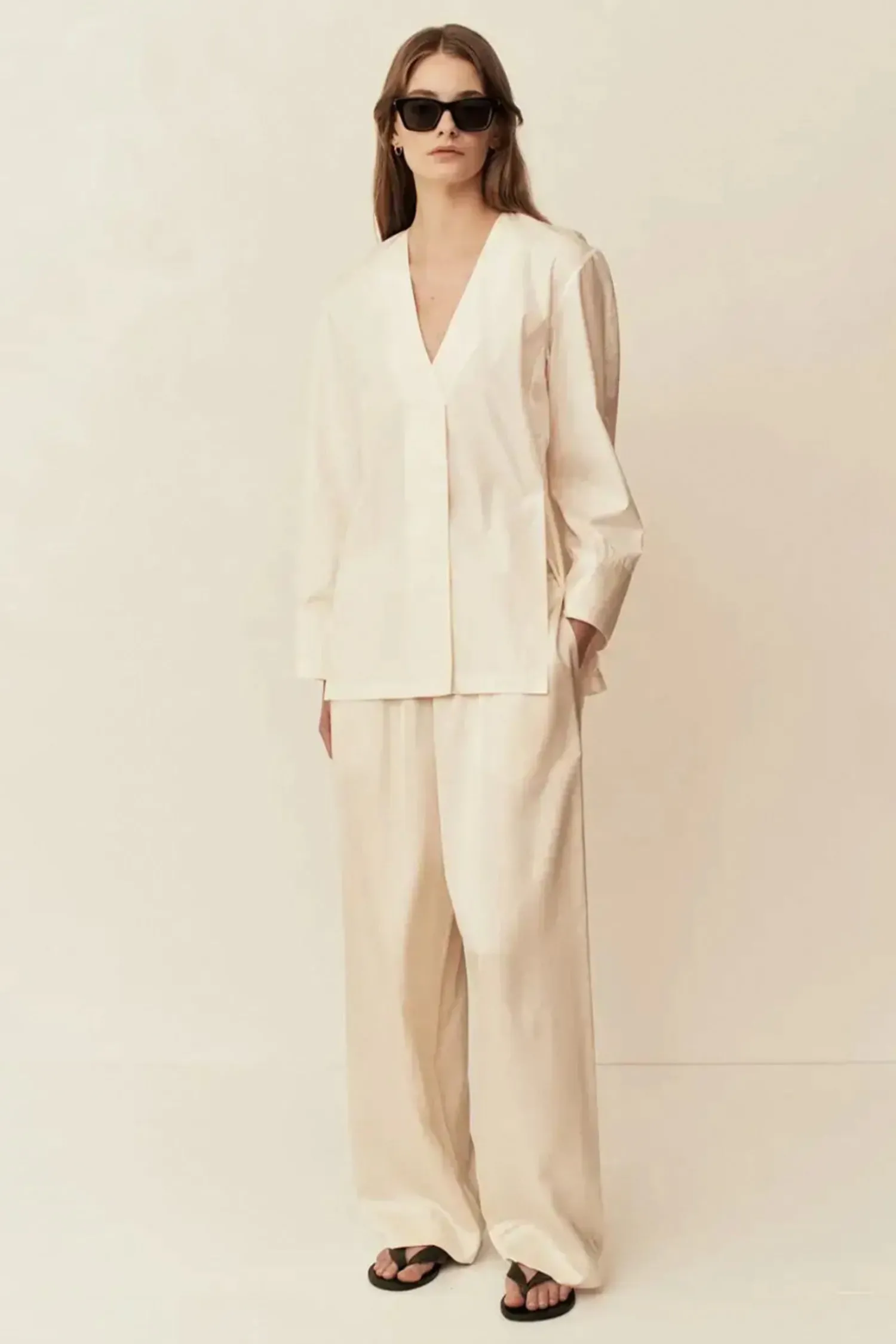 Online ESSE GATHERED PANTS Champagne
