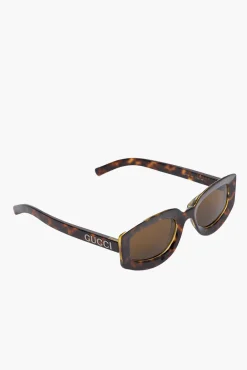Fashion GUCCI GEOMETRIC OVAL SUNGLASSES