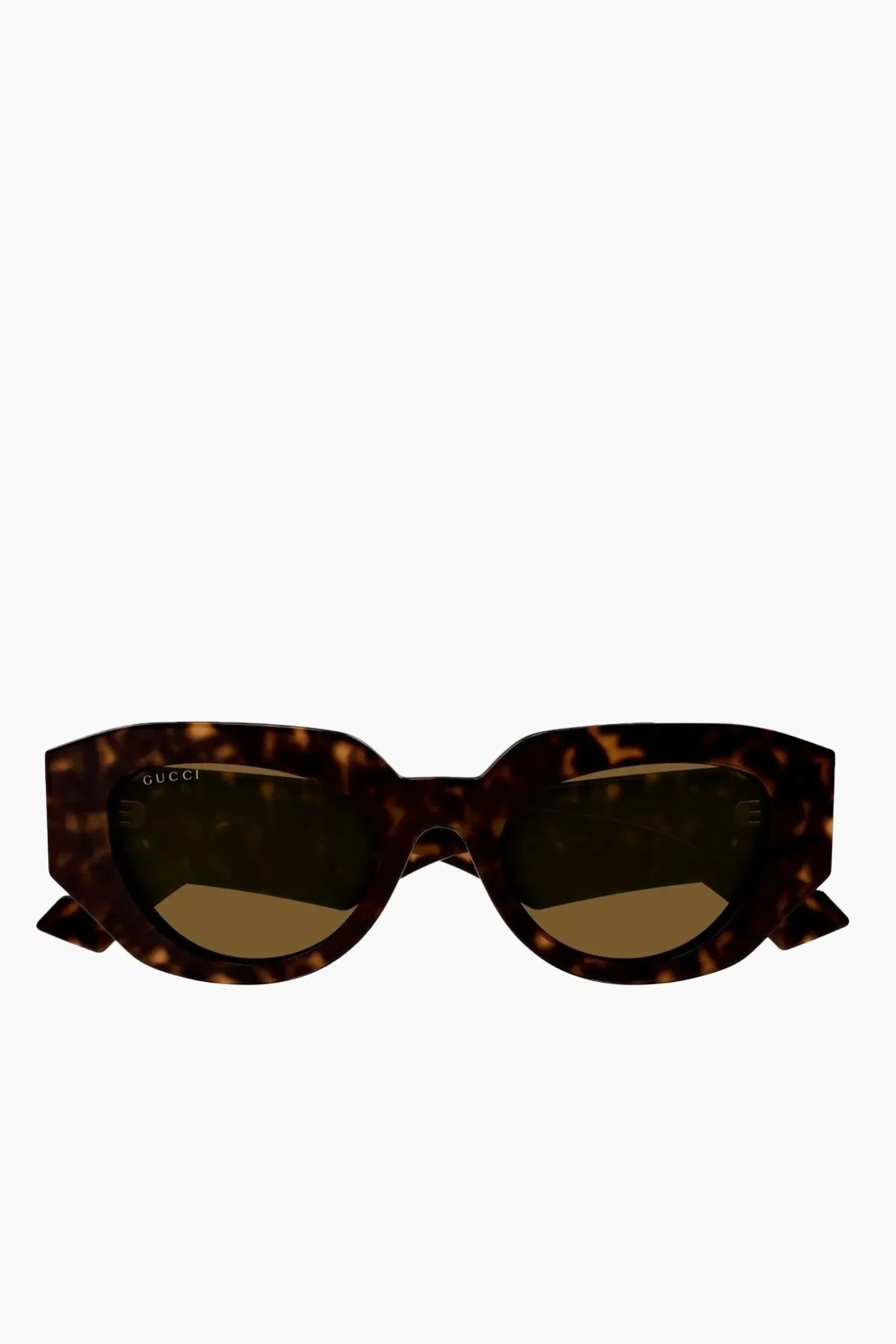 Clearance GUCCI GEOMETRIC-FRAME SUNGLASSES Tortoiseshell