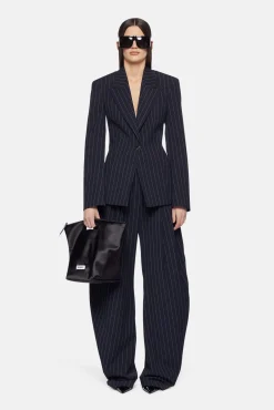 Best THE ATTICO GLEN BLAZER BlueNavy/LightBlue