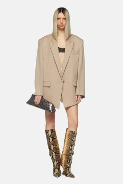 Best THE ATTICO GLEN BLAZER Beige