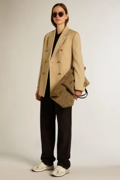 Best Sale GOLDEN GOOSE GOLDEN W'S DOUBLE BREASTED BLAZER Sand
