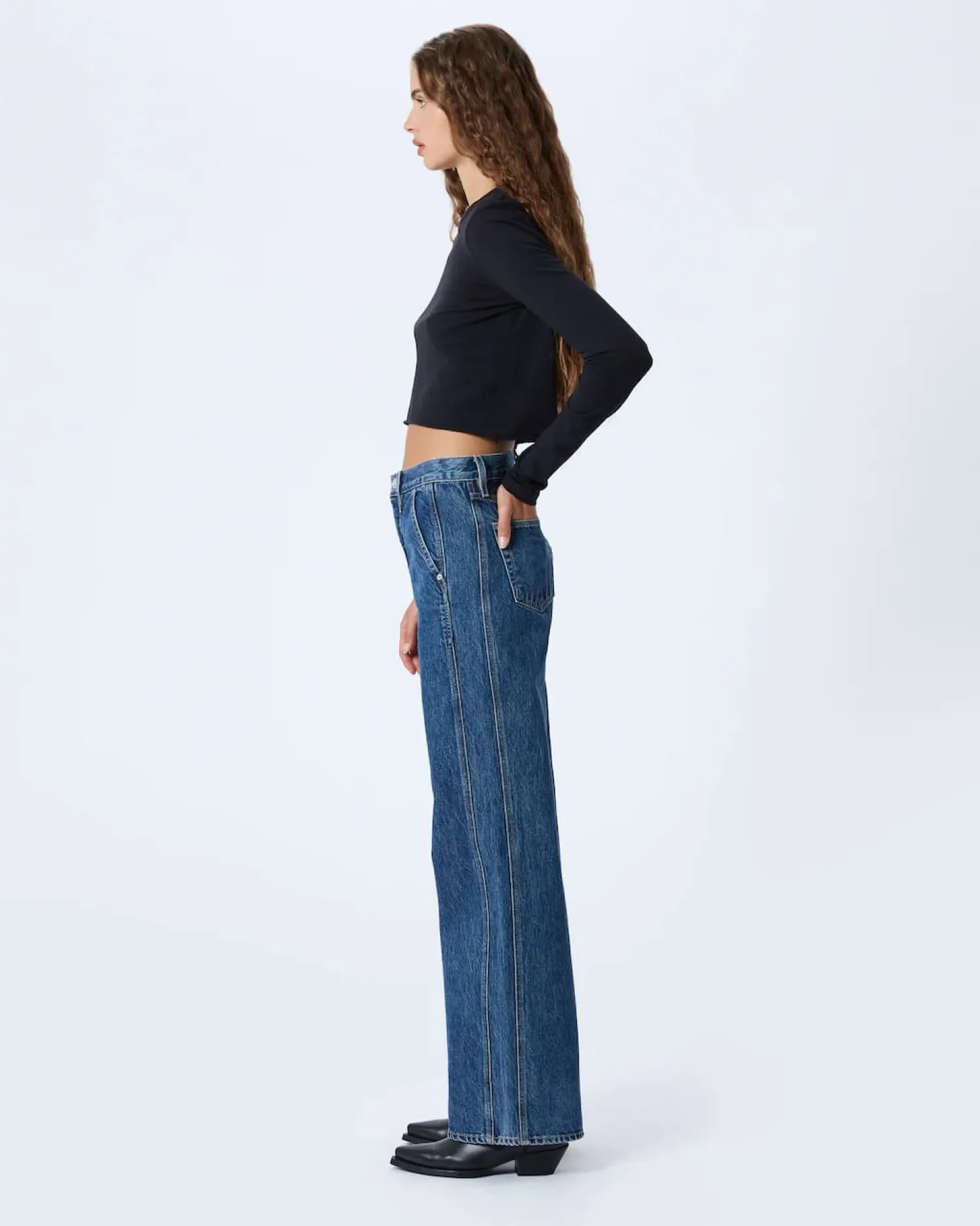 Cheap SLVRLAKE GRACE DBL SEAM JEAN