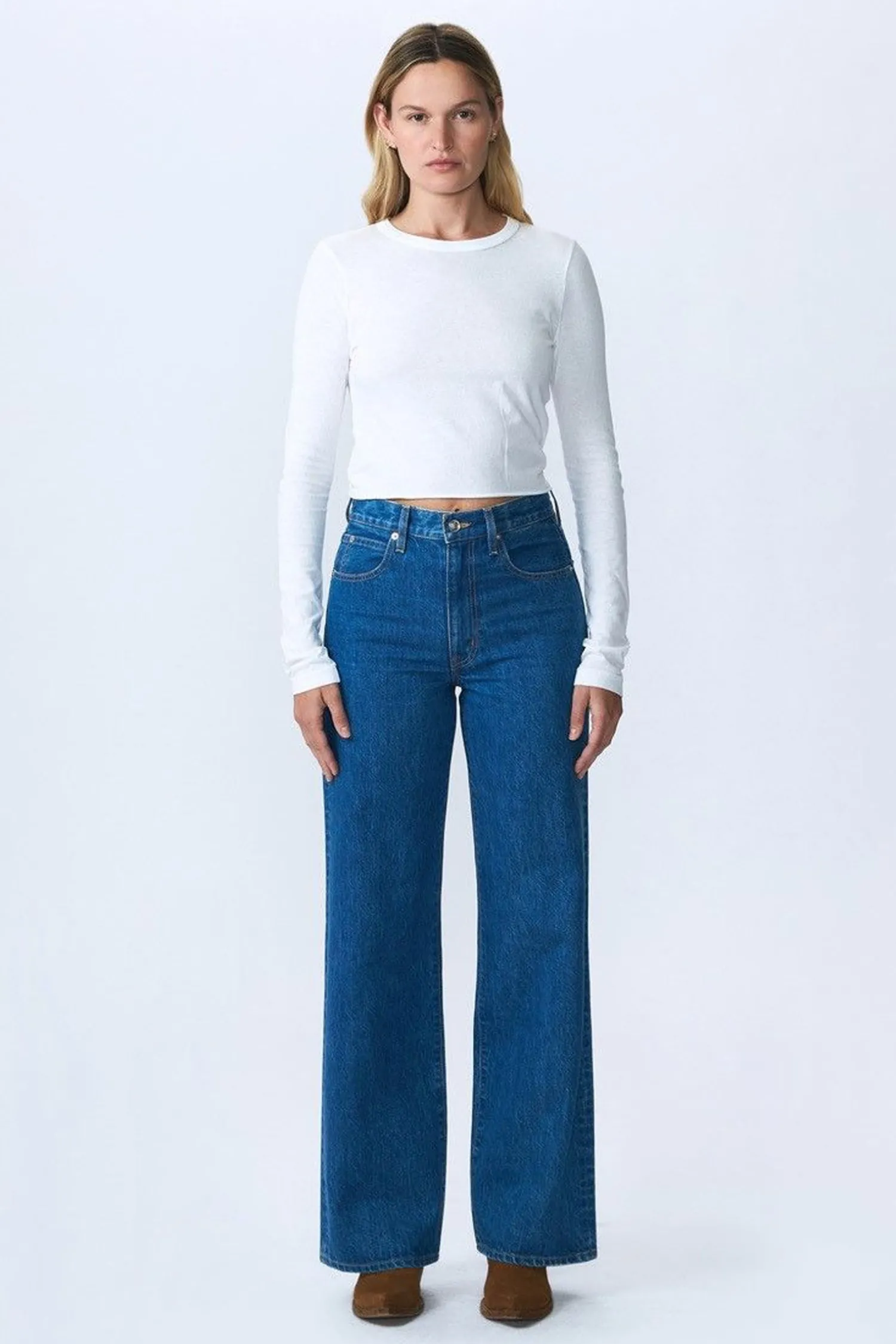 Store SLVRLAKE GRACE HIGH RISE WIDE LEG JEAN
