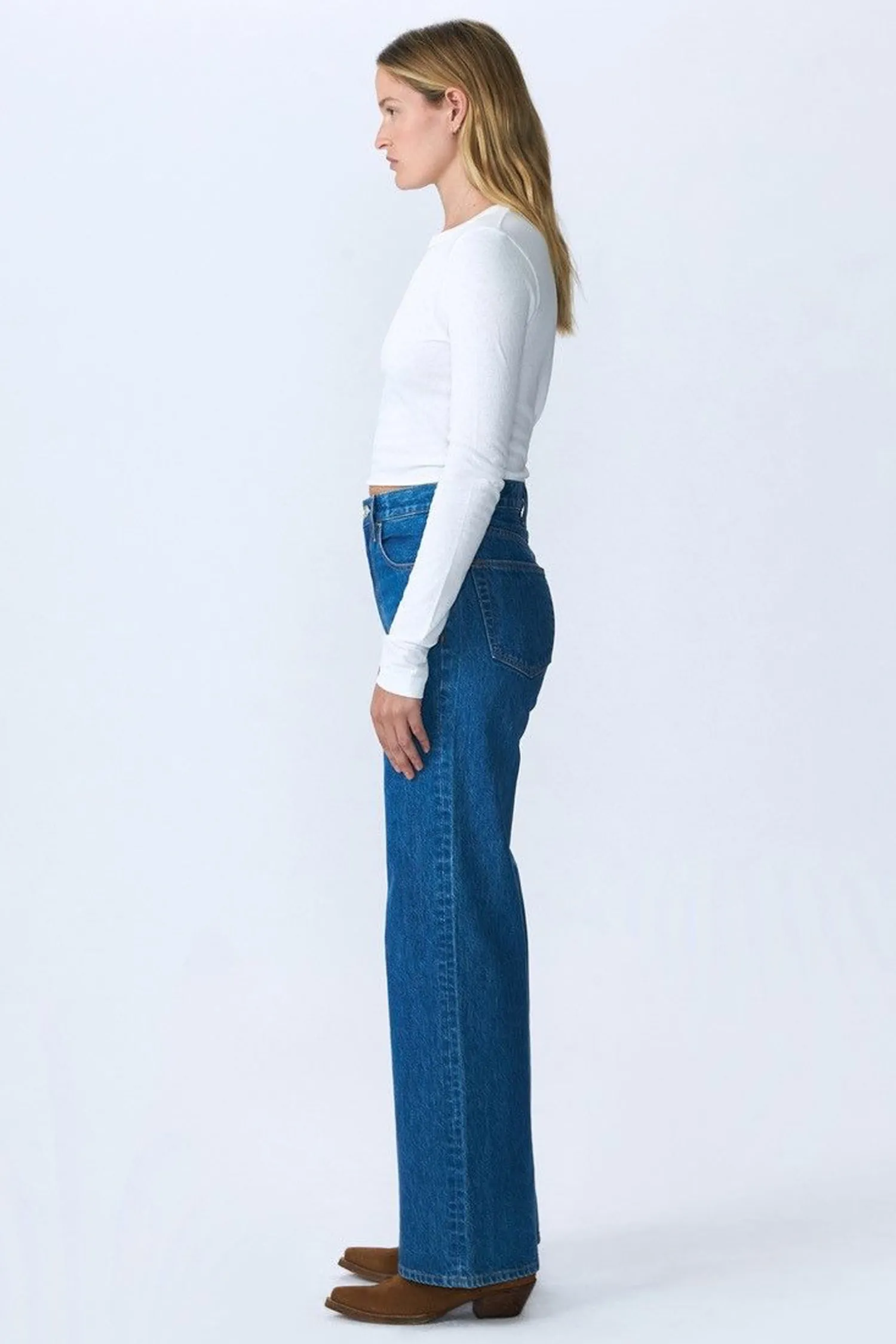 Store SLVRLAKE GRACE HIGH RISE WIDE LEG JEAN