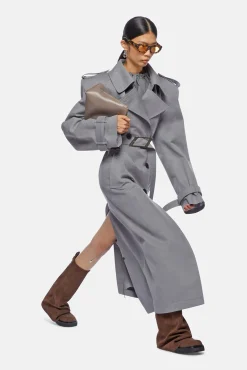 Hot THE ATTICO TRENCH Grey
