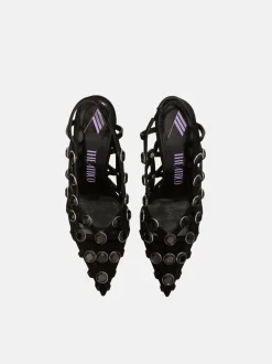 Clearance THE ATTICO GRID SLINGBACK Black