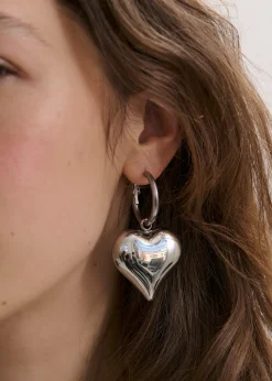 Shop ANNA ROSSI HEART HOOPS LARGE
